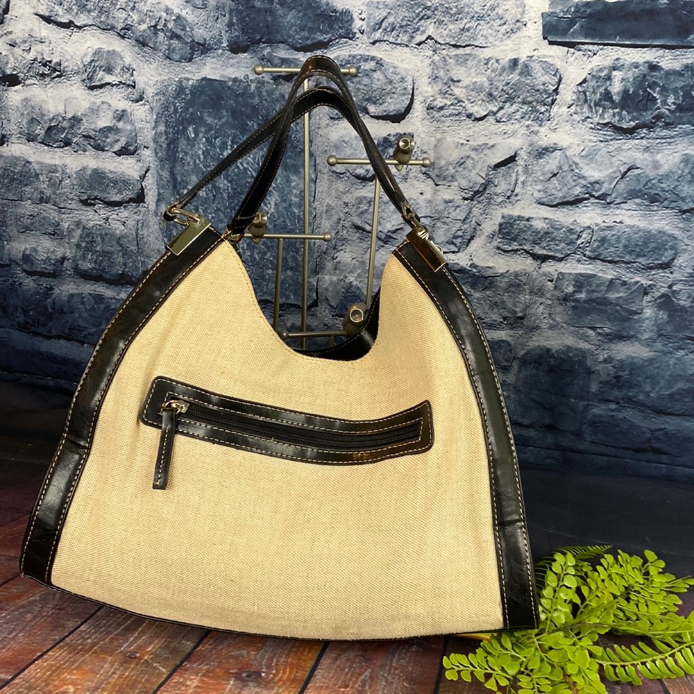 Kelly and Katie Jute Color Block Shoulder Bag